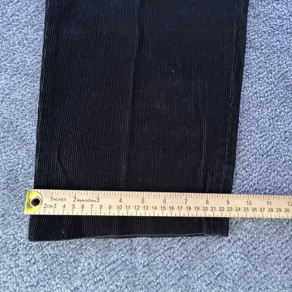 Eddie Bauer Mens 36x29 Chino Corduroy Pleated Black Pants Gorpcore Y2K Baggy